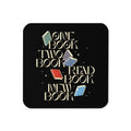 One Book Two Book Read Book New Book Coaster
