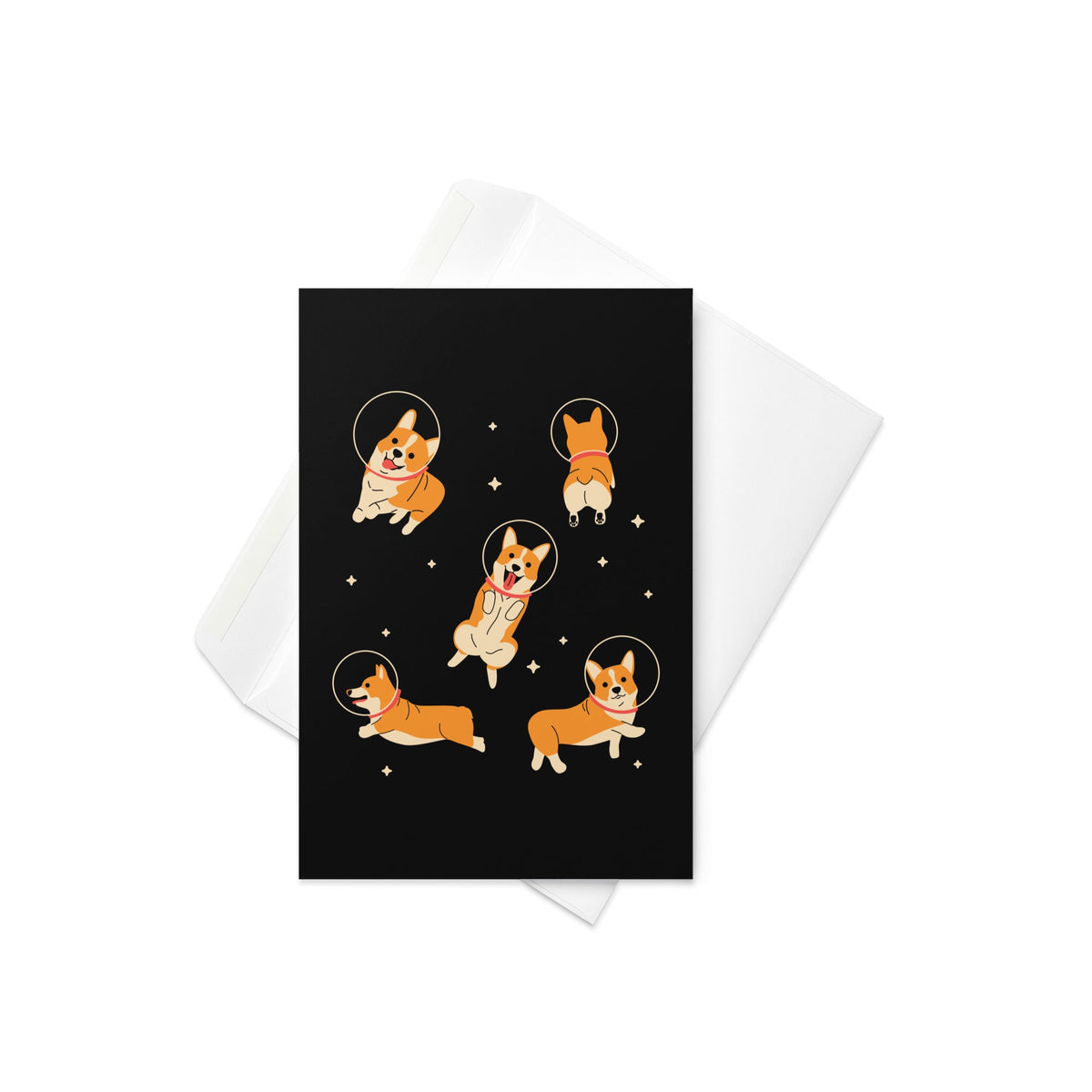 Corgis In Space Greeting Card