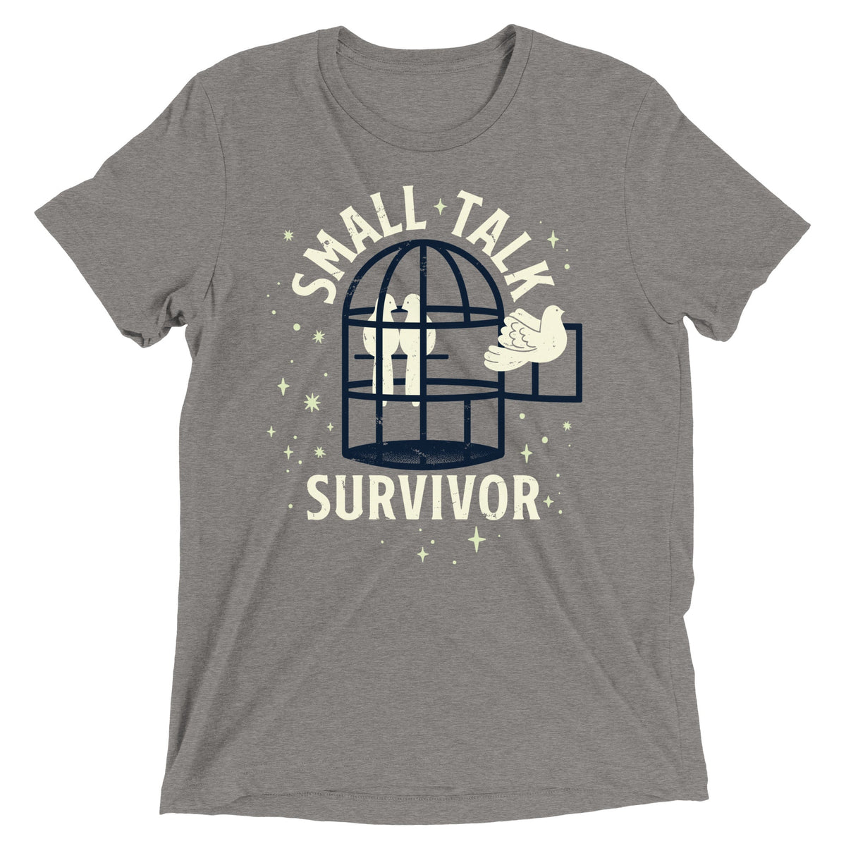 Small Talk Survivor Men's Tri-Blend Tee product image 6