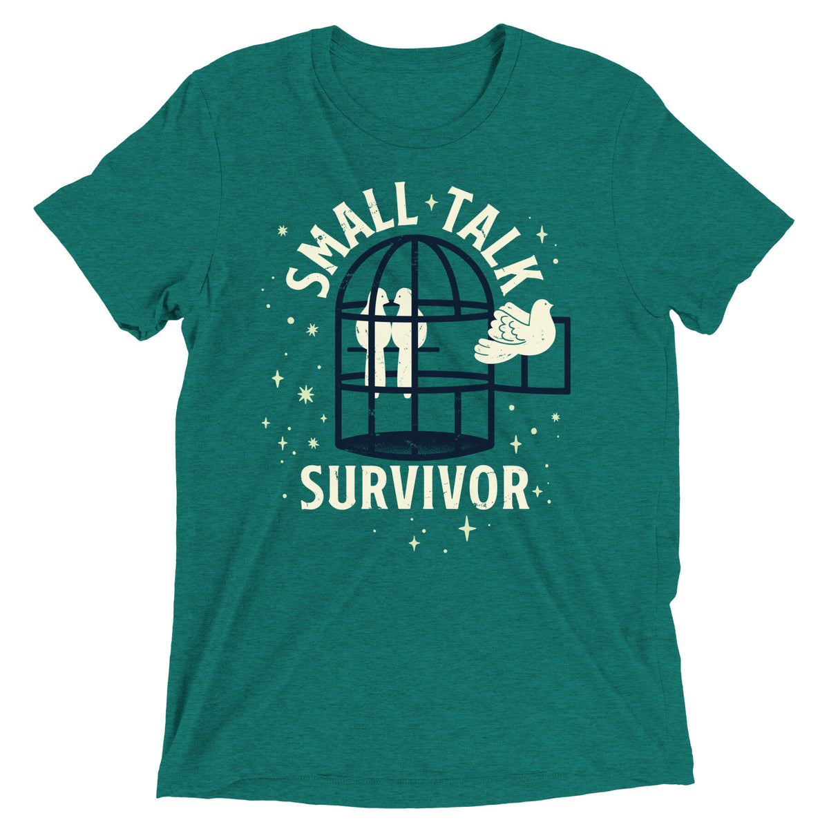 Small Talk Survivor Men's Tri-Blend Tee product image 2