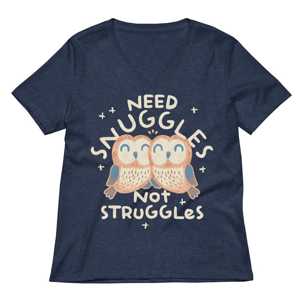 Need Snuggles Not Struggles Women's V-Neck Tee product image 3