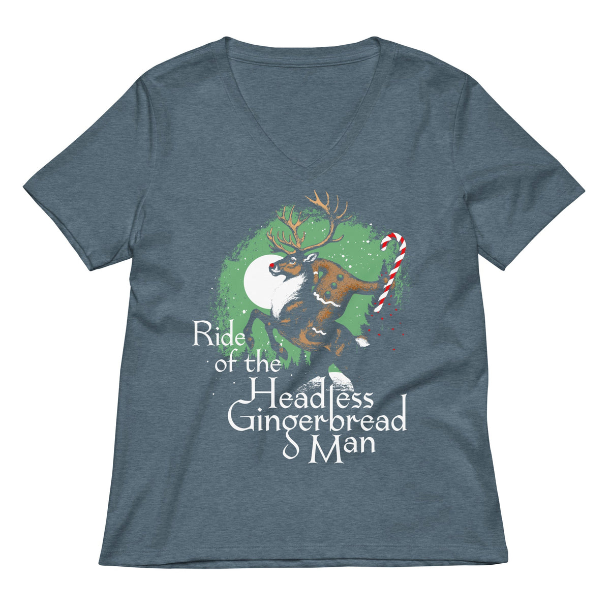 Ride Of The Headless Gingerbread Man Women's V-Neck Tee product image 4