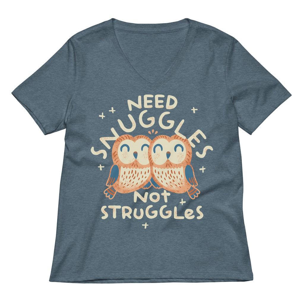 Need Snuggles Not Struggles Women's V-Neck Tee product image 1