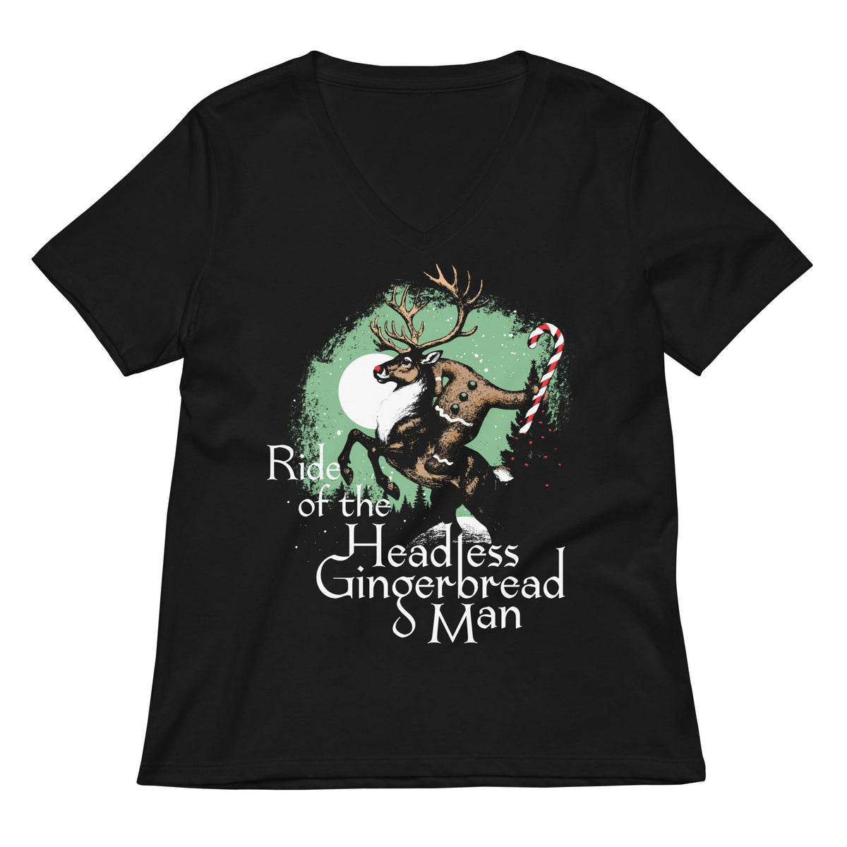 Ride Of The Headless Gingerbread Man Women's V-Neck Tee product image 1